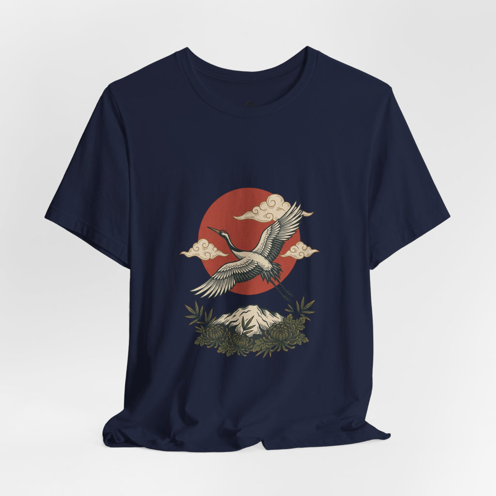 Flying Crane Vintage Flash Tee | Traditional Tattoo-Inspired