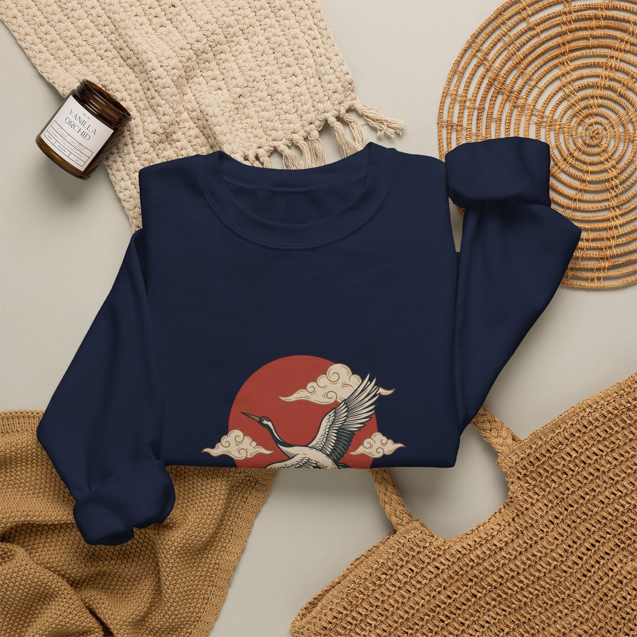 Traditional Tattoo Flying Duck Sweatshirt | Vintage Flash, Bold Outline