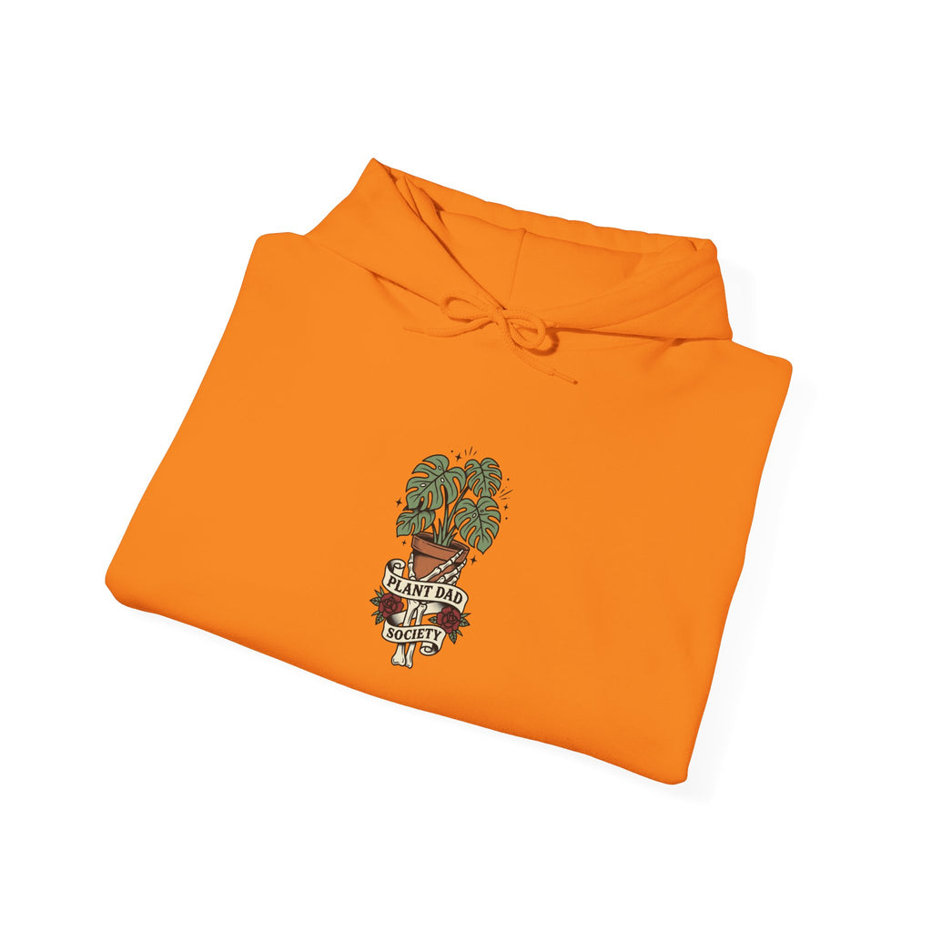 Potted Monstera Traditional Tattoo Hoodie | Vintage Flash Plant Illustration