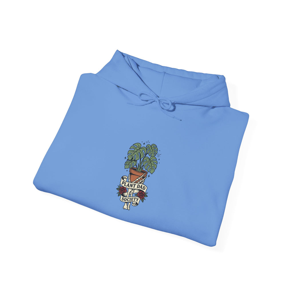 Potted Monstera Traditional Tattoo Hoodie | Vintage Flash Plant Illustration