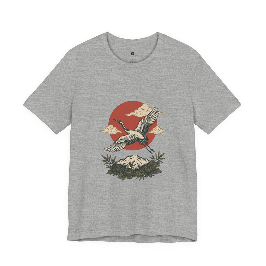 Flying Crane Vintage Flash Tee | Traditional Tattoo-Inspired
