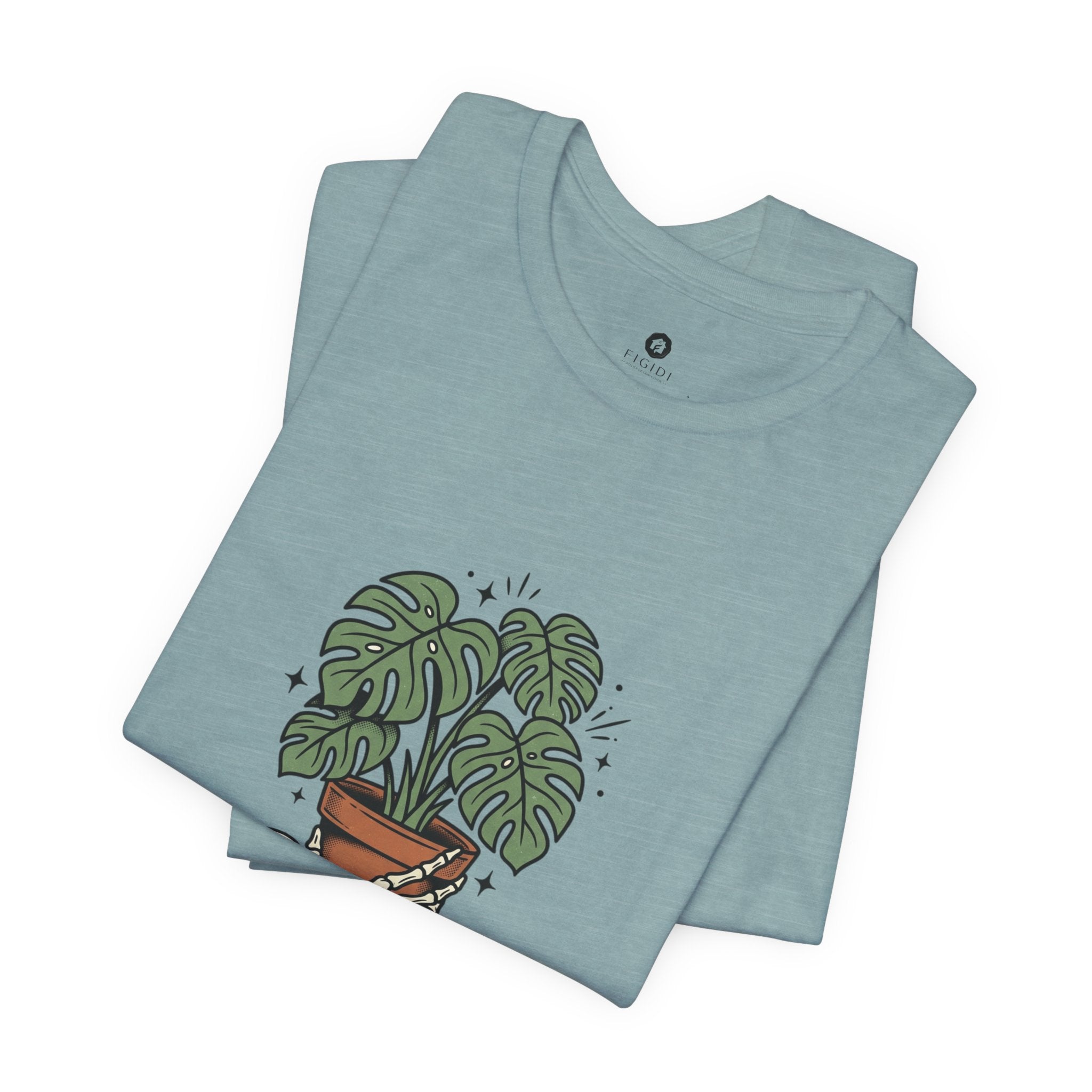 Plant Dad Society T-Shirt | Traditional Tattoo Plant Badge, Monstera Floral Flash