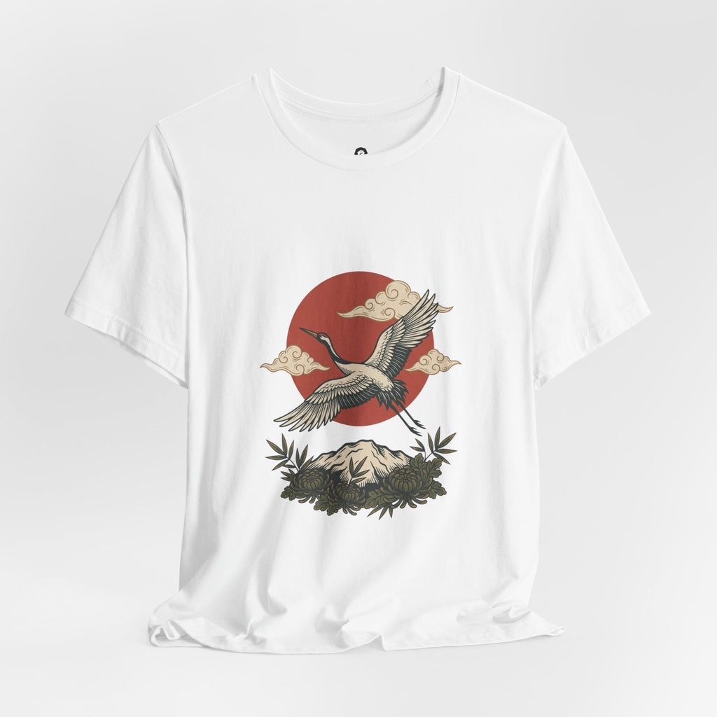 Flying Crane Vintage Flash Tee | Traditional Tattoo-Inspired