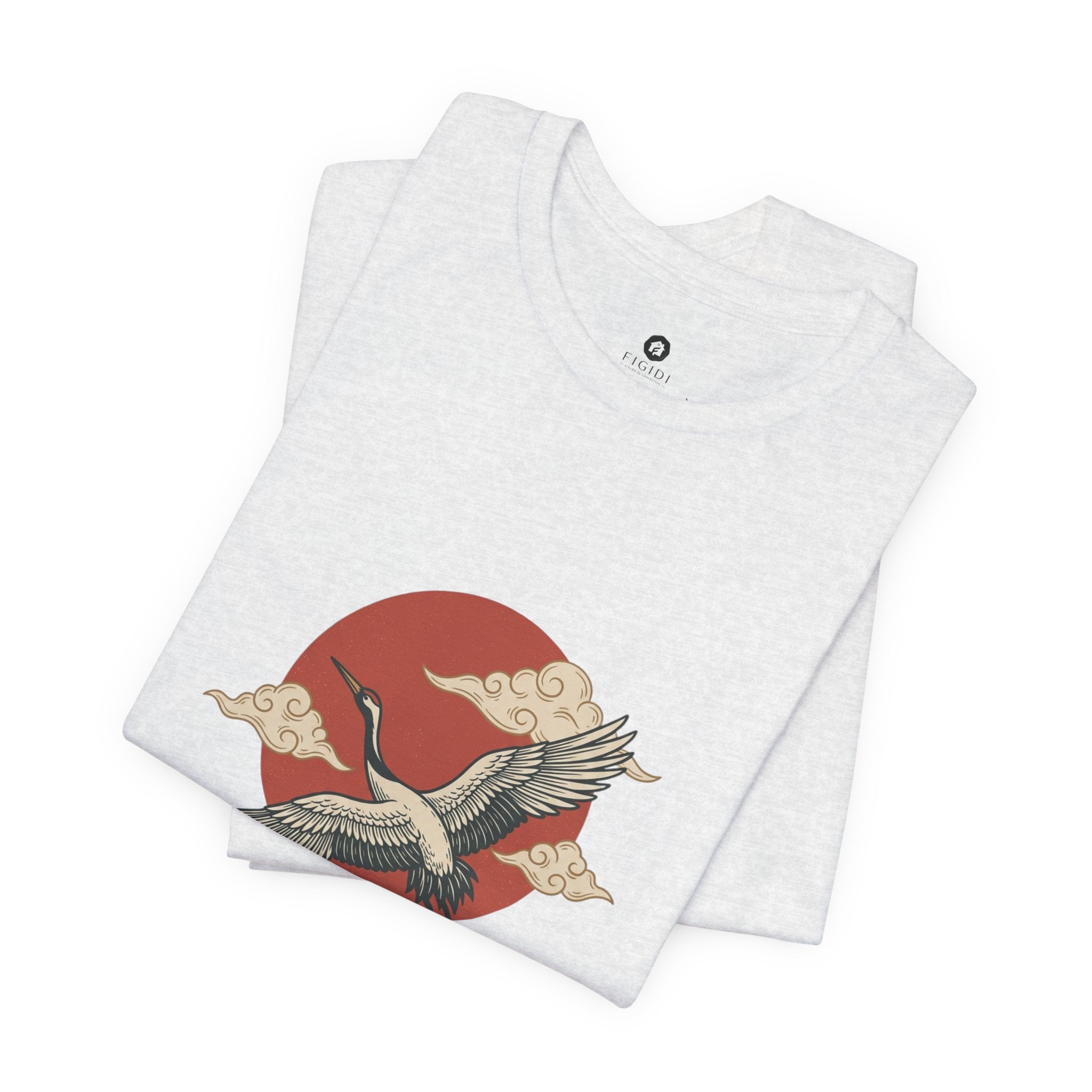 Flying Crane Vintage Flash Tee | Traditional Tattoo-Inspired