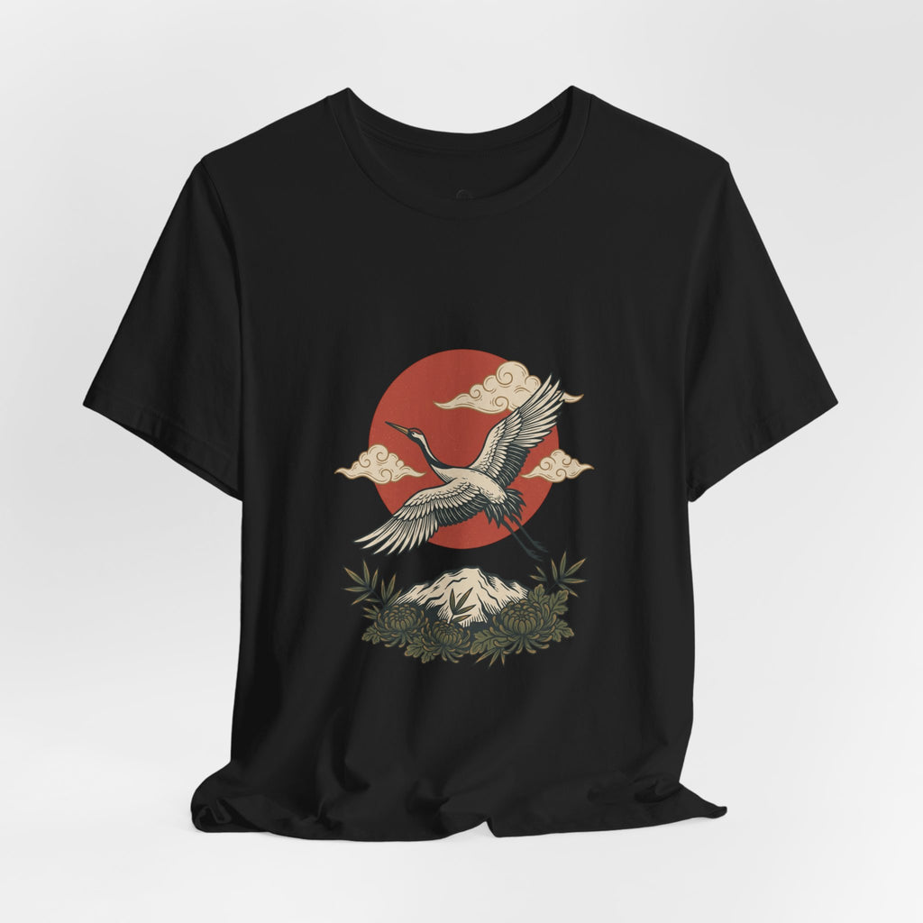 Flying Crane Vintage Flash Tee | Traditional Tattoo-Inspired