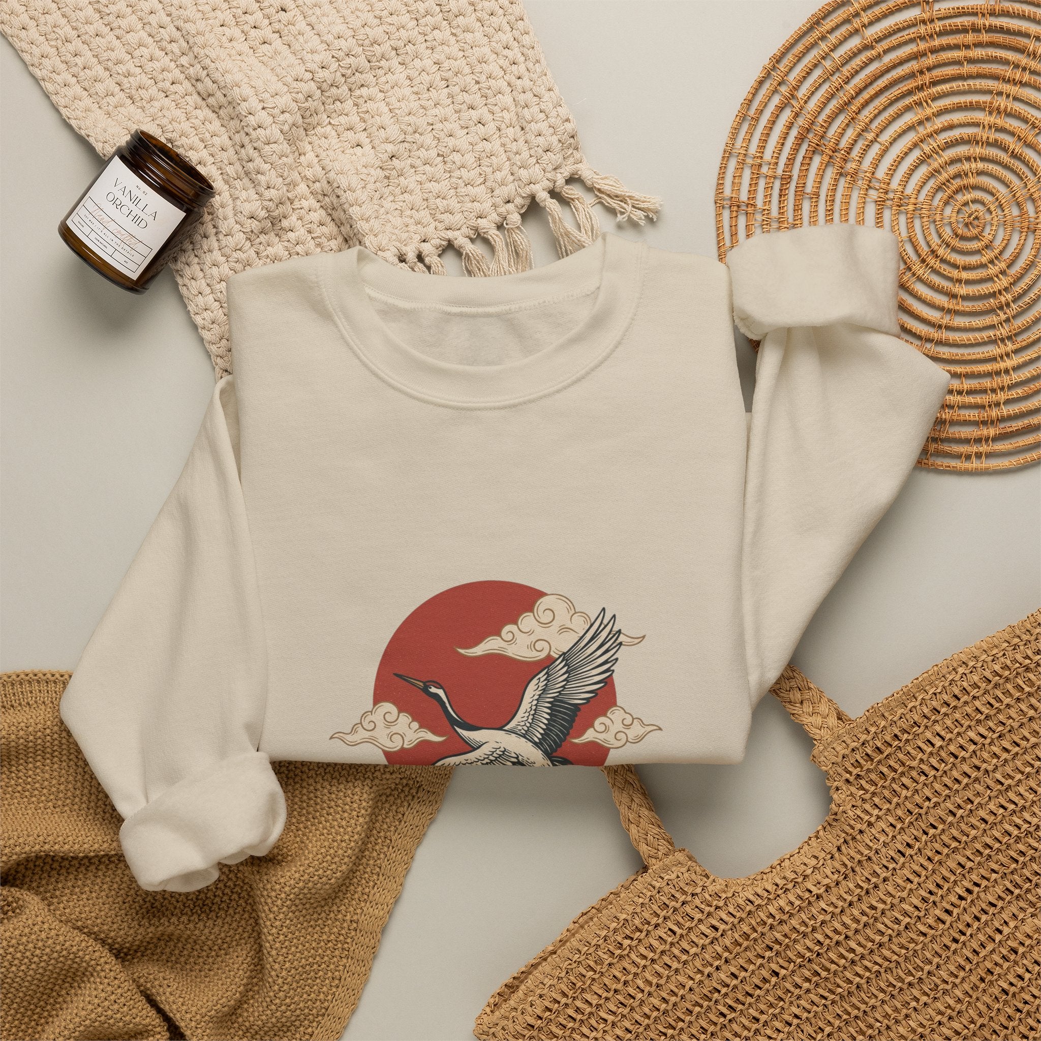 Traditional Tattoo Flying Duck Sweatshirt | Vintage Flash, Bold Outline