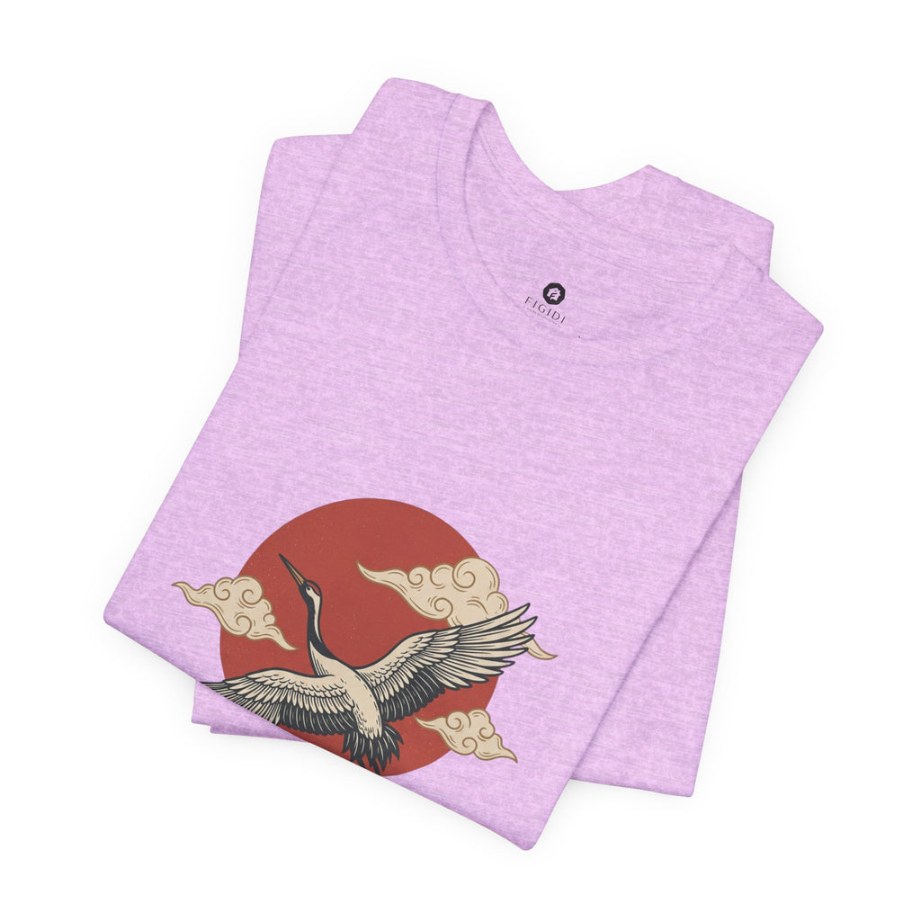 Flying Crane Vintage Flash Tee | Traditional Tattoo-Inspired