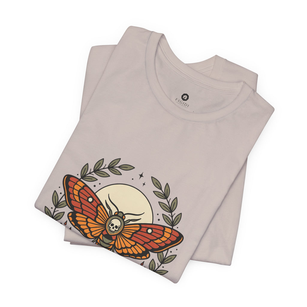 Moth & Roses Traditional Tattoo Tee | Vintage Flash, Banner Floral