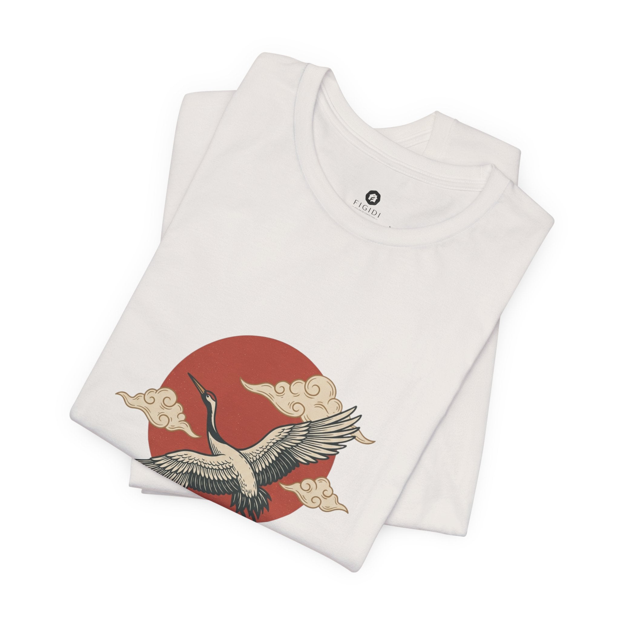 Flying Crane Vintage Flash Tee | Traditional Tattoo-Inspired