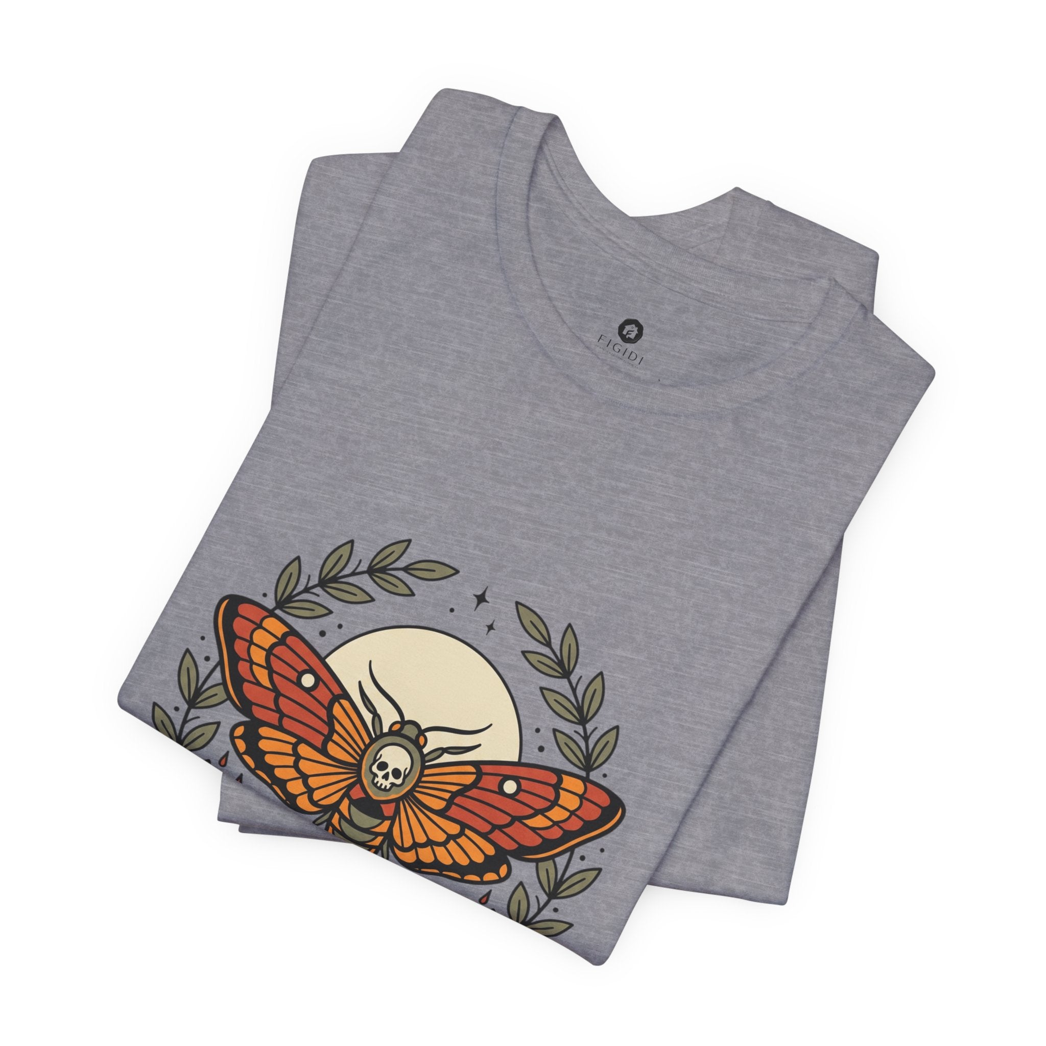 Moth & Roses Traditional Tattoo Tee | Vintage Flash, Banner Floral