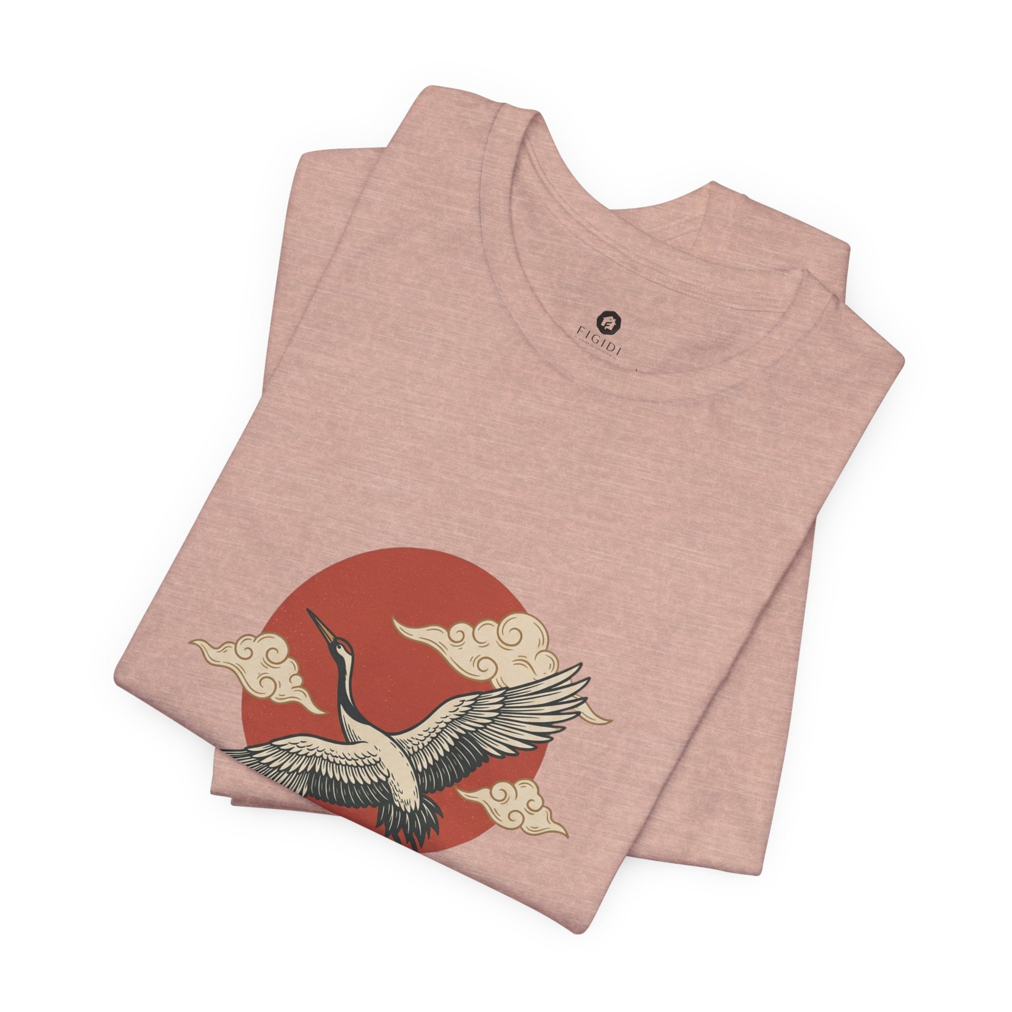 Flying Crane Vintage Flash Tee | Traditional Tattoo-Inspired