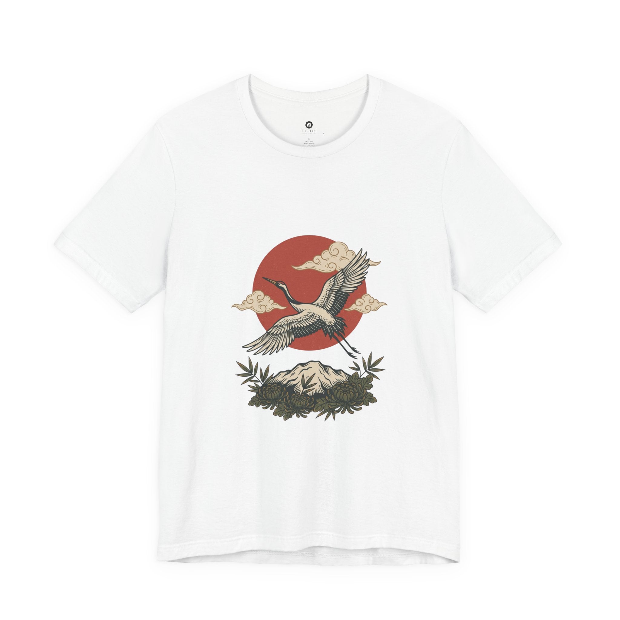 Flying Crane Vintage Flash Tee | Traditional Tattoo-Inspired