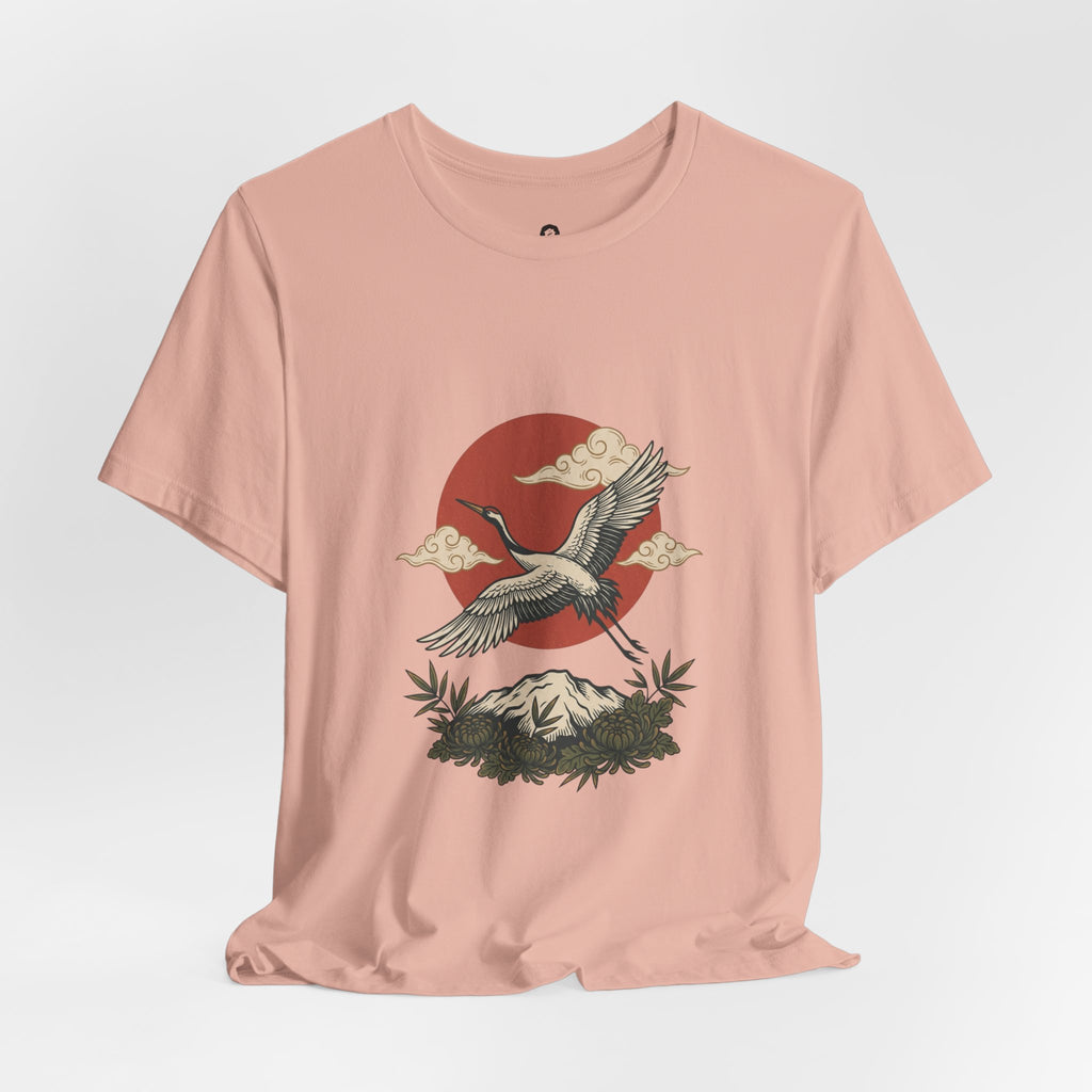 Flying Crane Vintage Flash Tee | Traditional Tattoo-Inspired