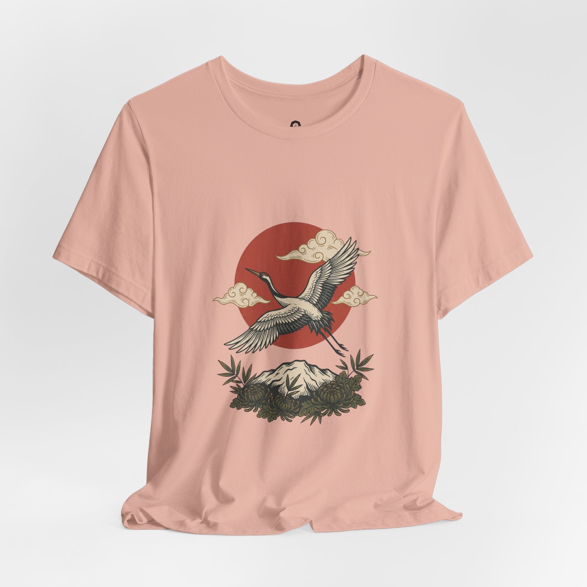 Flying Crane Vintage Flash Tee | Traditional Tattoo-Inspired