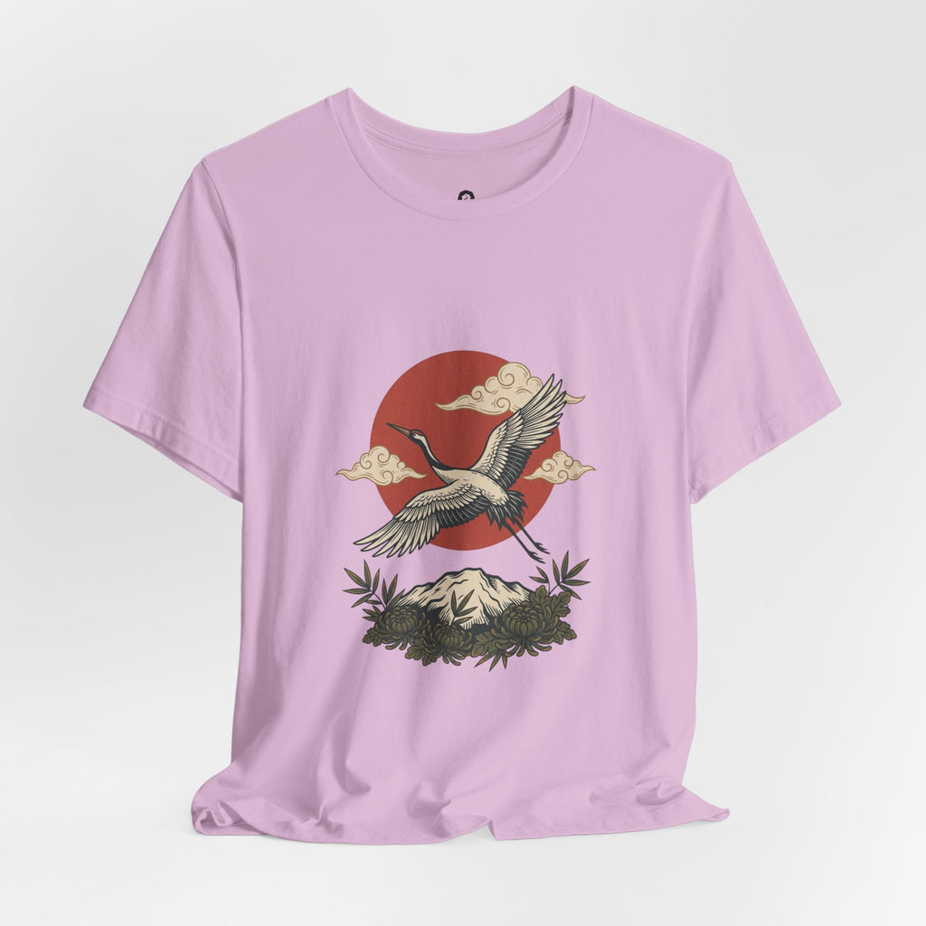 Flying Crane Vintage Flash Tee | Traditional Tattoo-Inspired