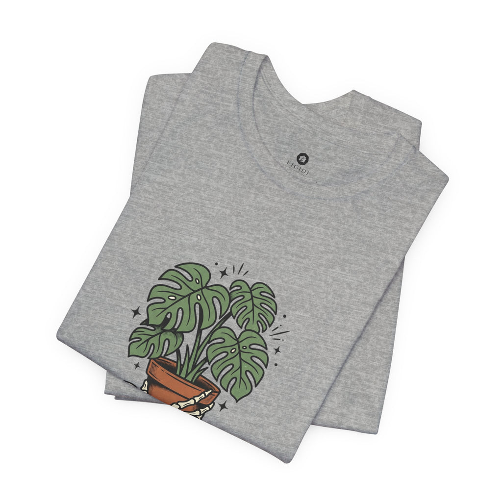 Plant Dad Society T-Shirt | Traditional Tattoo Plant Badge, Monstera Floral Flash