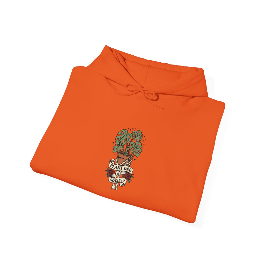Potted Monstera Traditional Tattoo Hoodie | Vintage Flash Plant Illustration