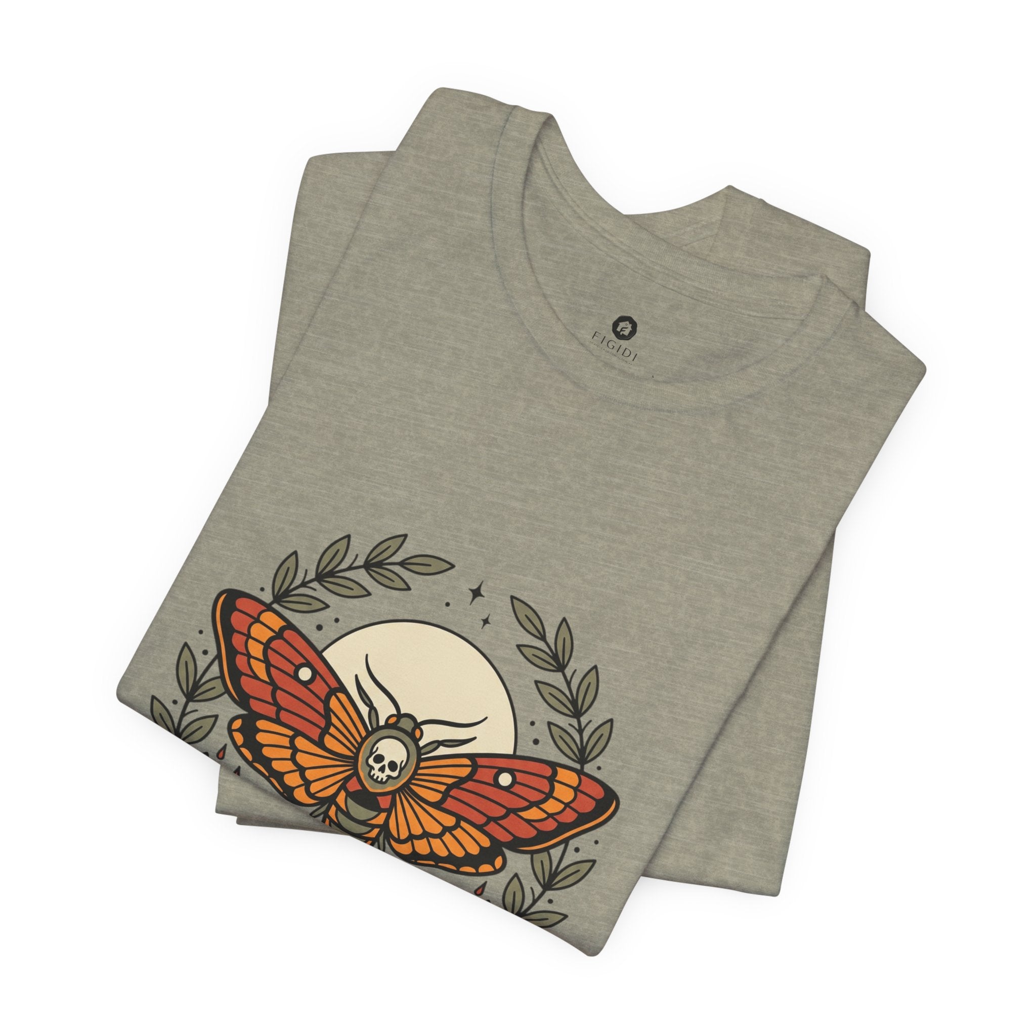 Moth & Roses Traditional Tattoo Tee | Vintage Flash, Banner Floral