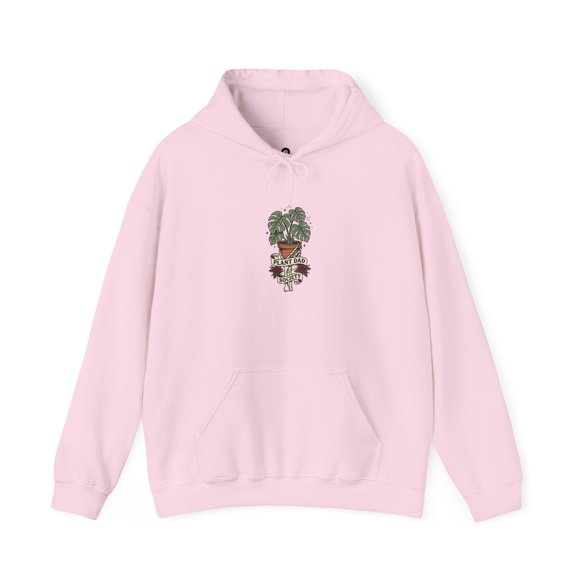 Potted Monstera Traditional Tattoo Hoodie | Vintage Flash Plant Illustration