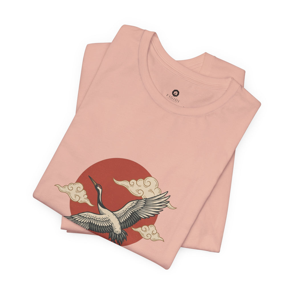 Flying Crane Vintage Flash Tee | Traditional Tattoo-Inspired