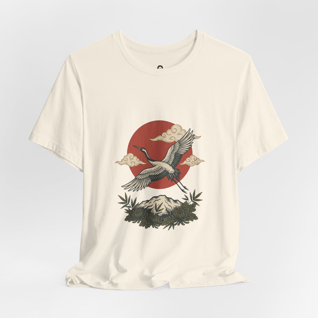 Flying Crane Vintage Flash Tee | Traditional Tattoo-Inspired