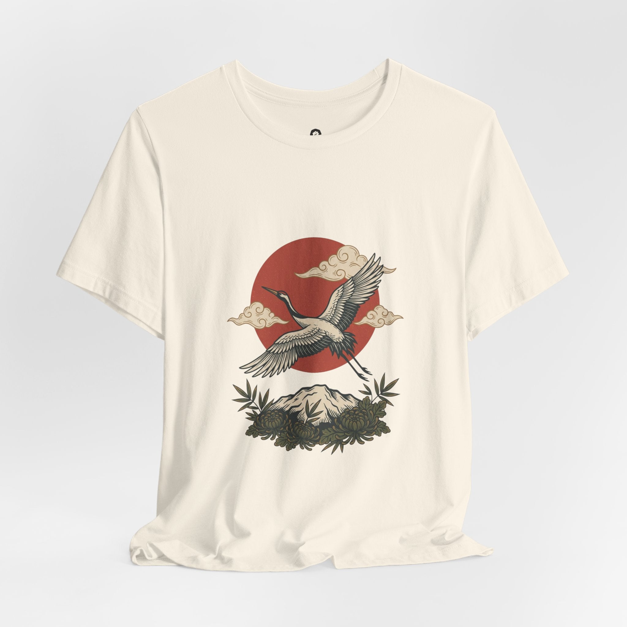 Flying Crane Vintage Flash Tee | Traditional Tattoo-Inspired