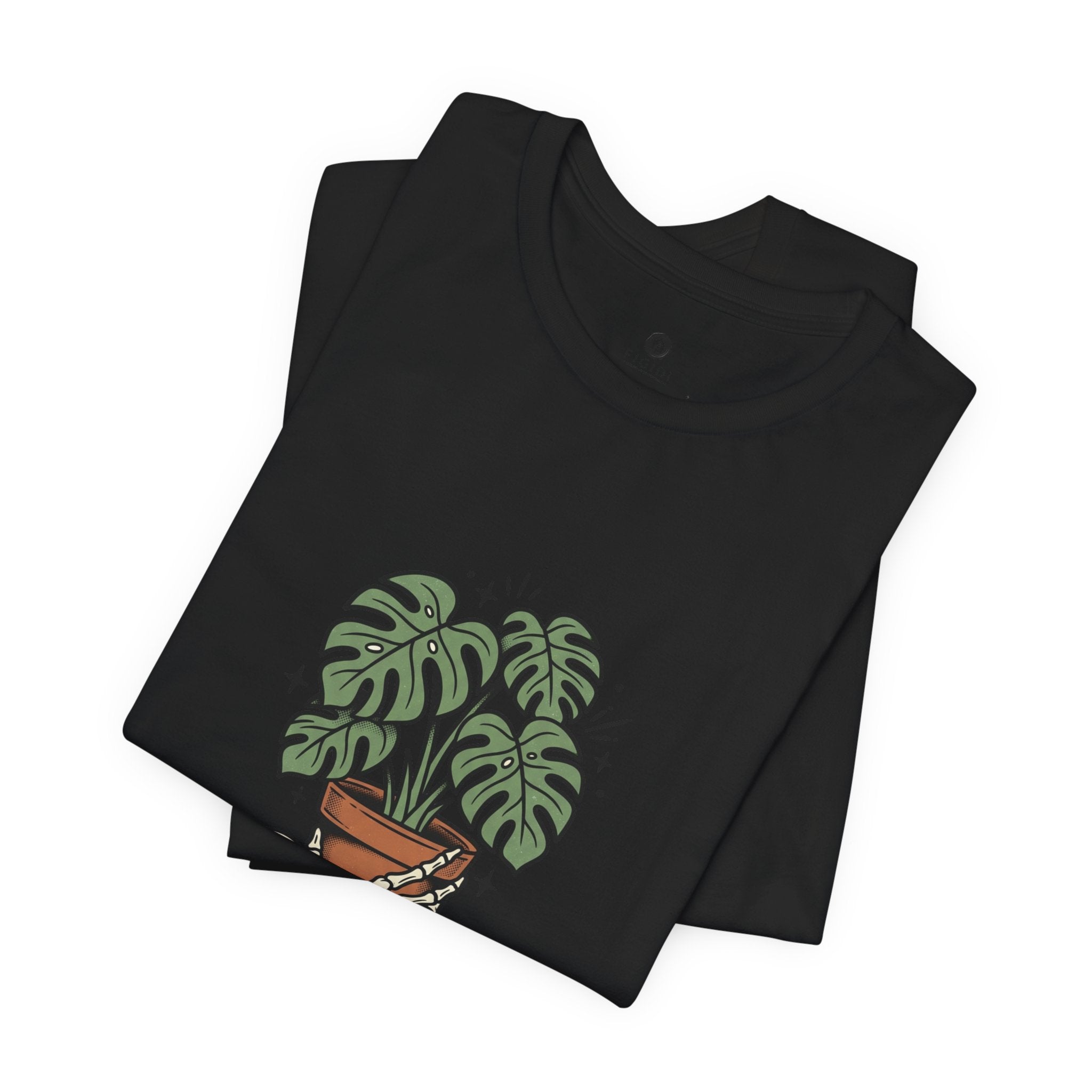 Plant Dad Society T-Shirt | Traditional Tattoo Plant Badge, Monstera Floral Flash
