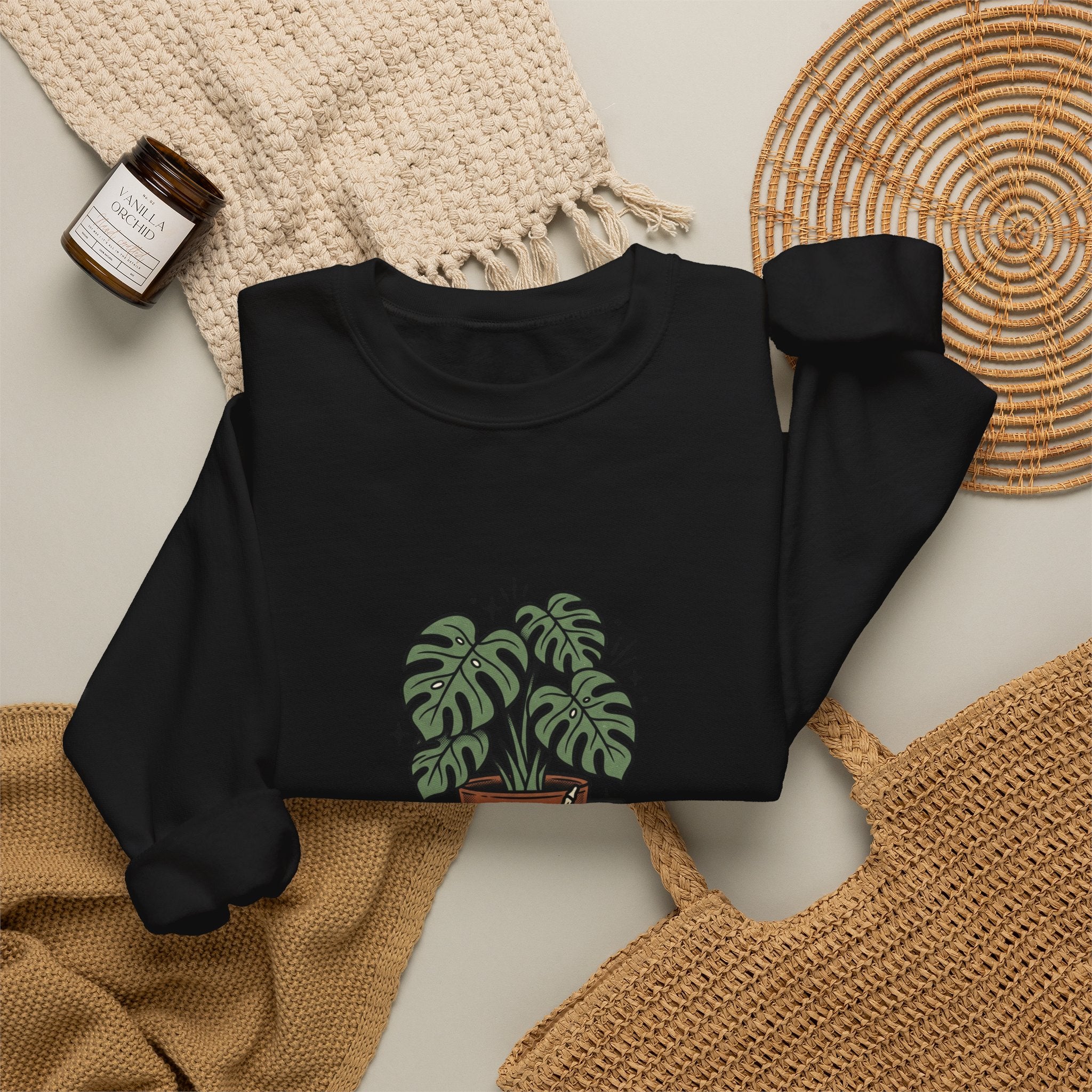 Plant Dad Tattoo-Inspired Sweatshirt | Traditional Flash Plant Lover Crew