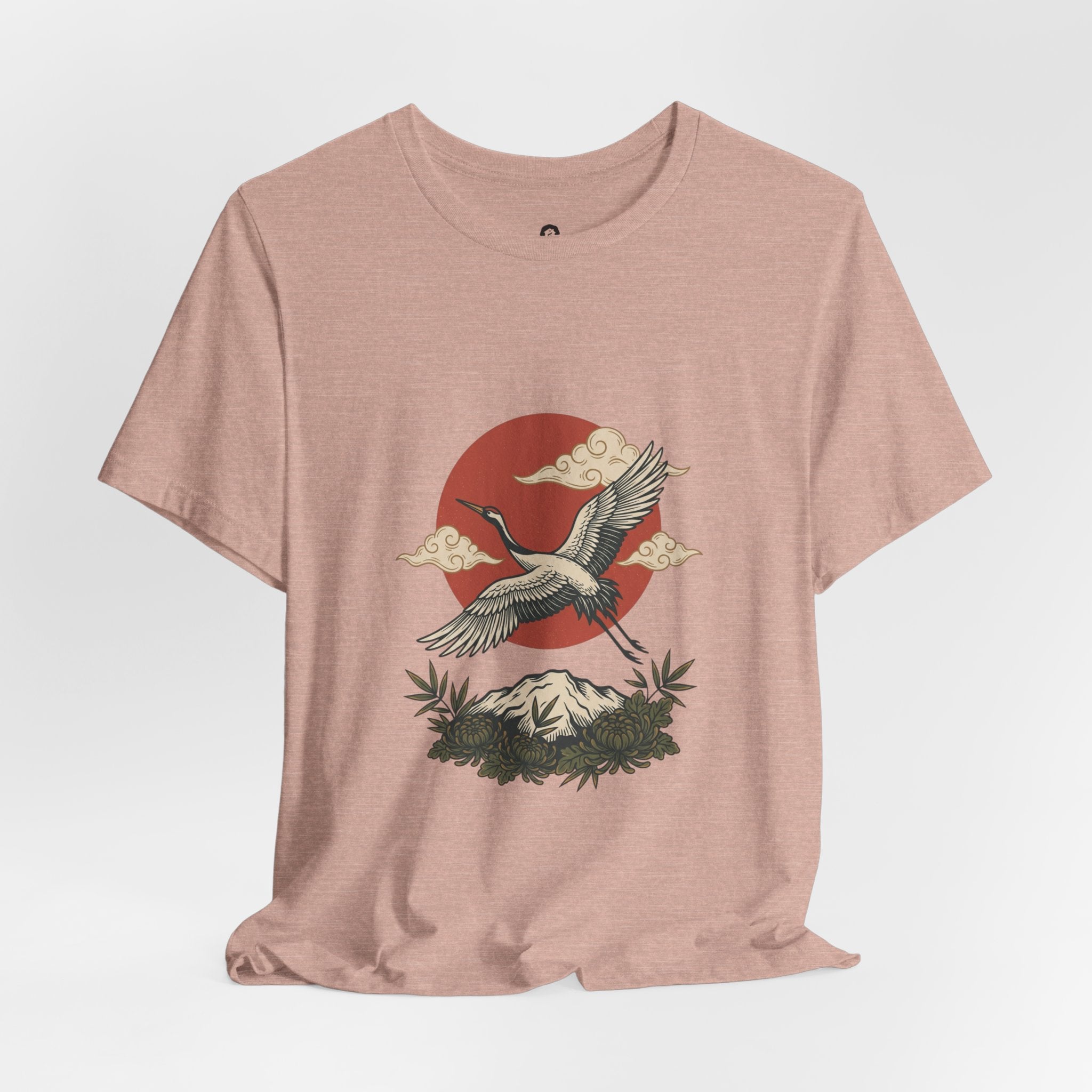 Flying Crane Vintage Flash Tee | Traditional Tattoo-Inspired