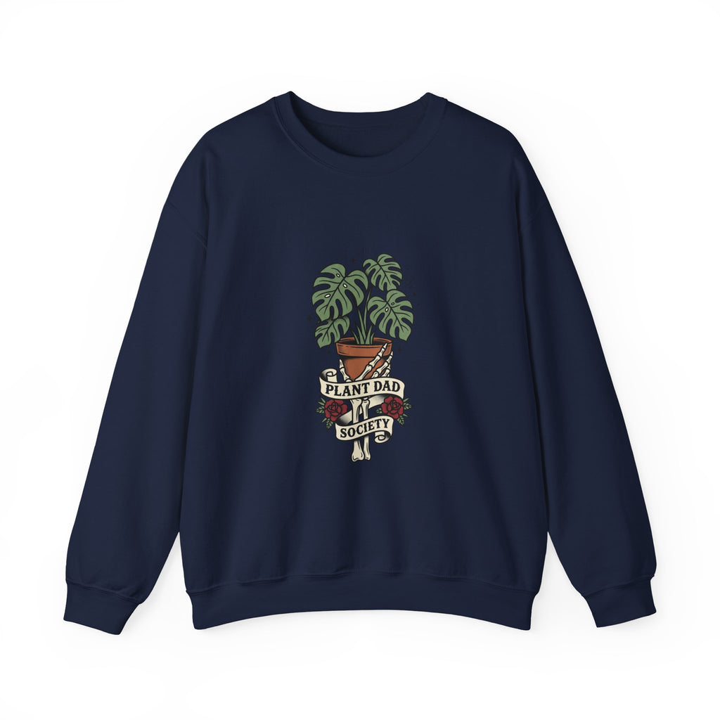 Plant Dad Tattoo-Inspired Sweatshirt | Traditional Flash Plant Lover Crew