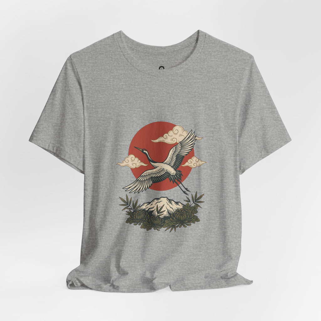 Flying Crane Vintage Flash Tee | Traditional Tattoo-Inspired