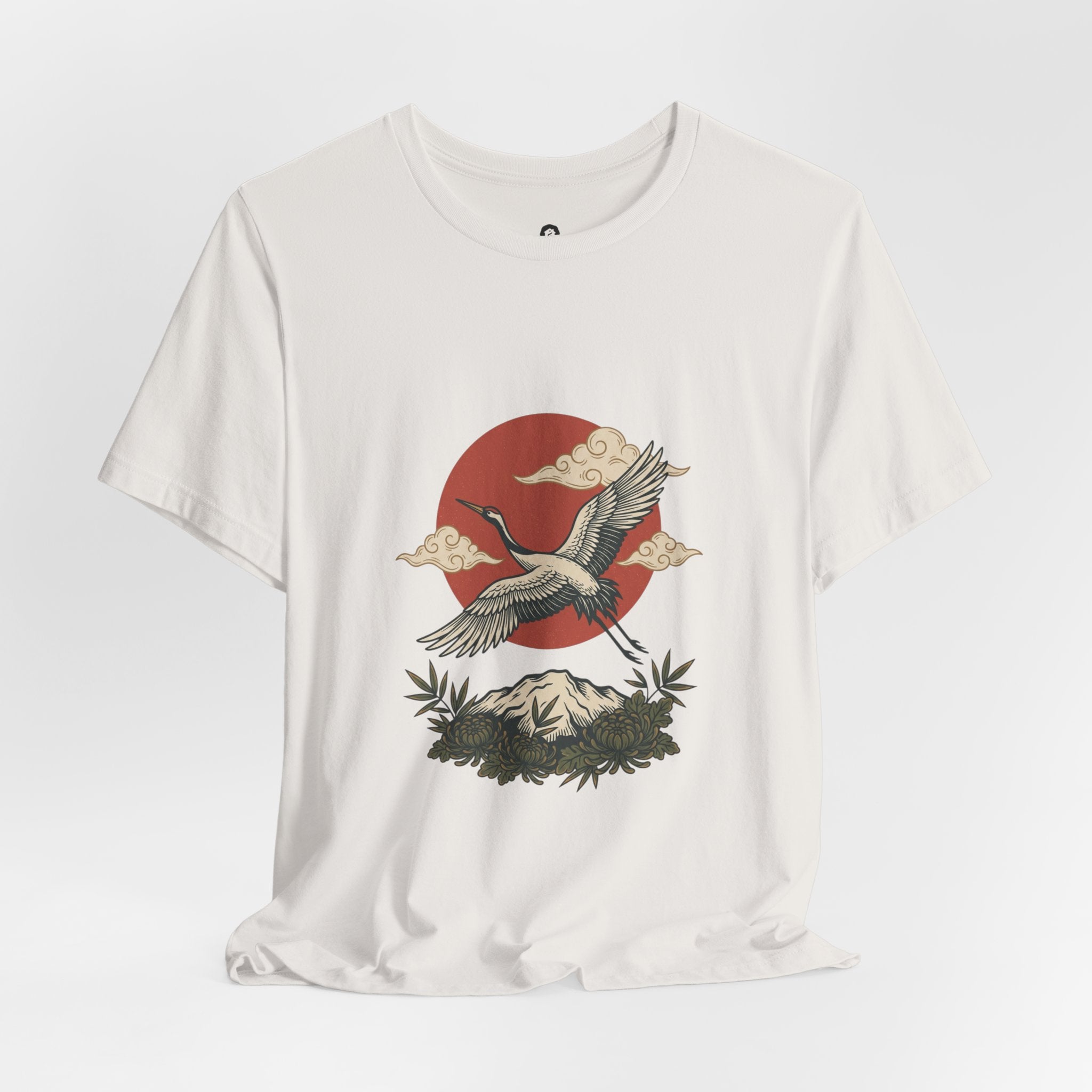 Flying Crane Vintage Flash Tee | Traditional Tattoo-Inspired
