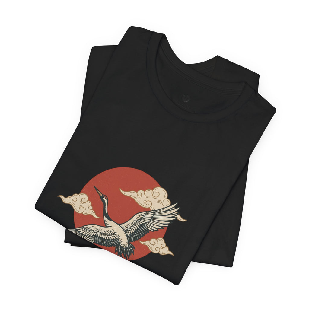 Flying Crane Vintage Flash Tee | Traditional Tattoo-Inspired
