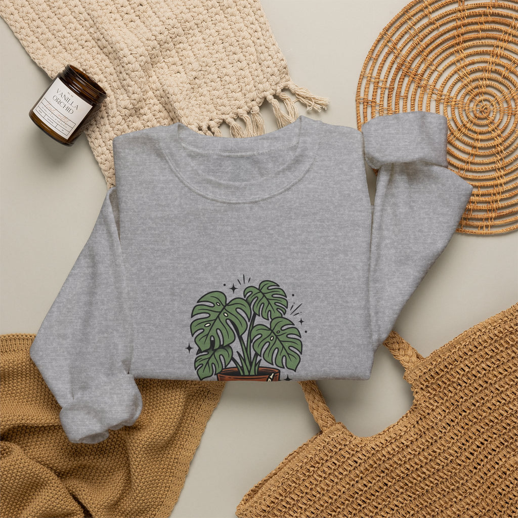 Plant Dad Tattoo-Inspired Sweatshirt | Traditional Flash Plant Lover Crew