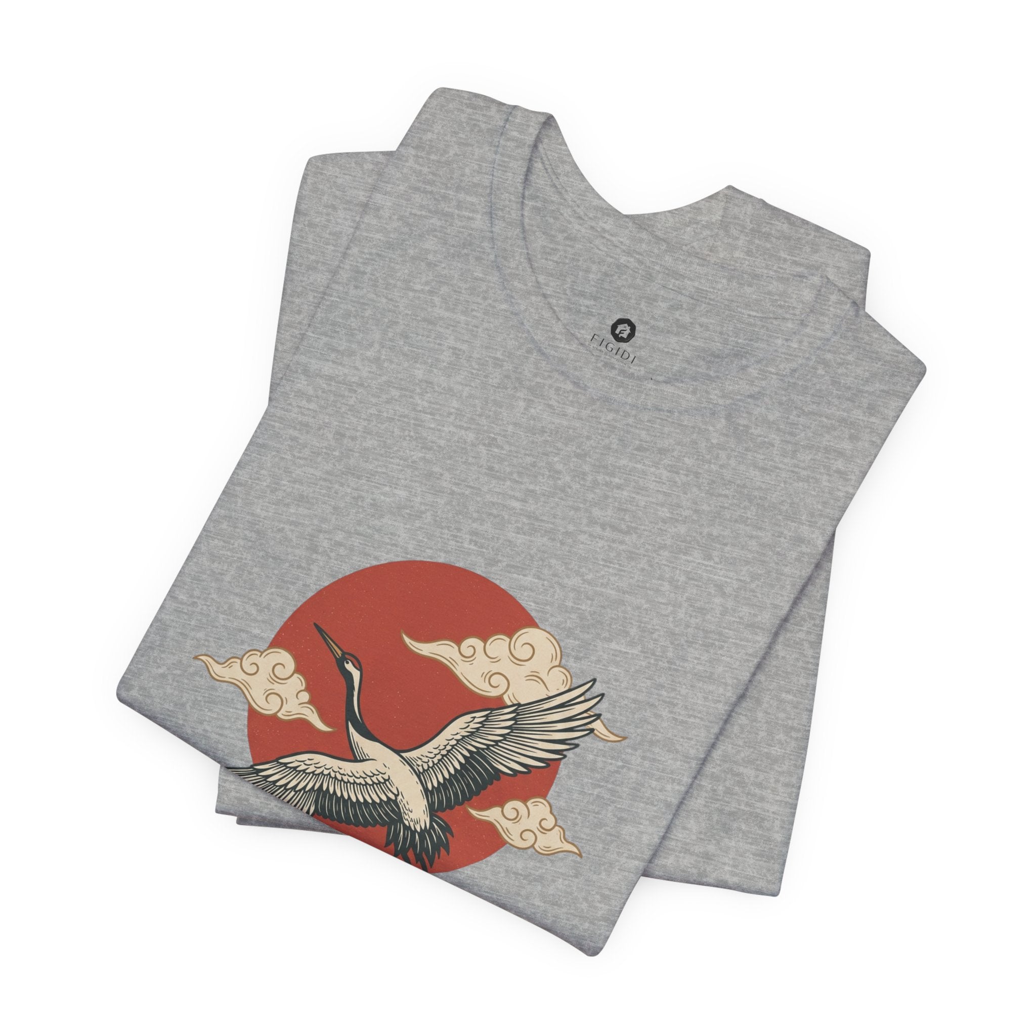 Flying Crane Vintage Flash Tee | Traditional Tattoo-Inspired