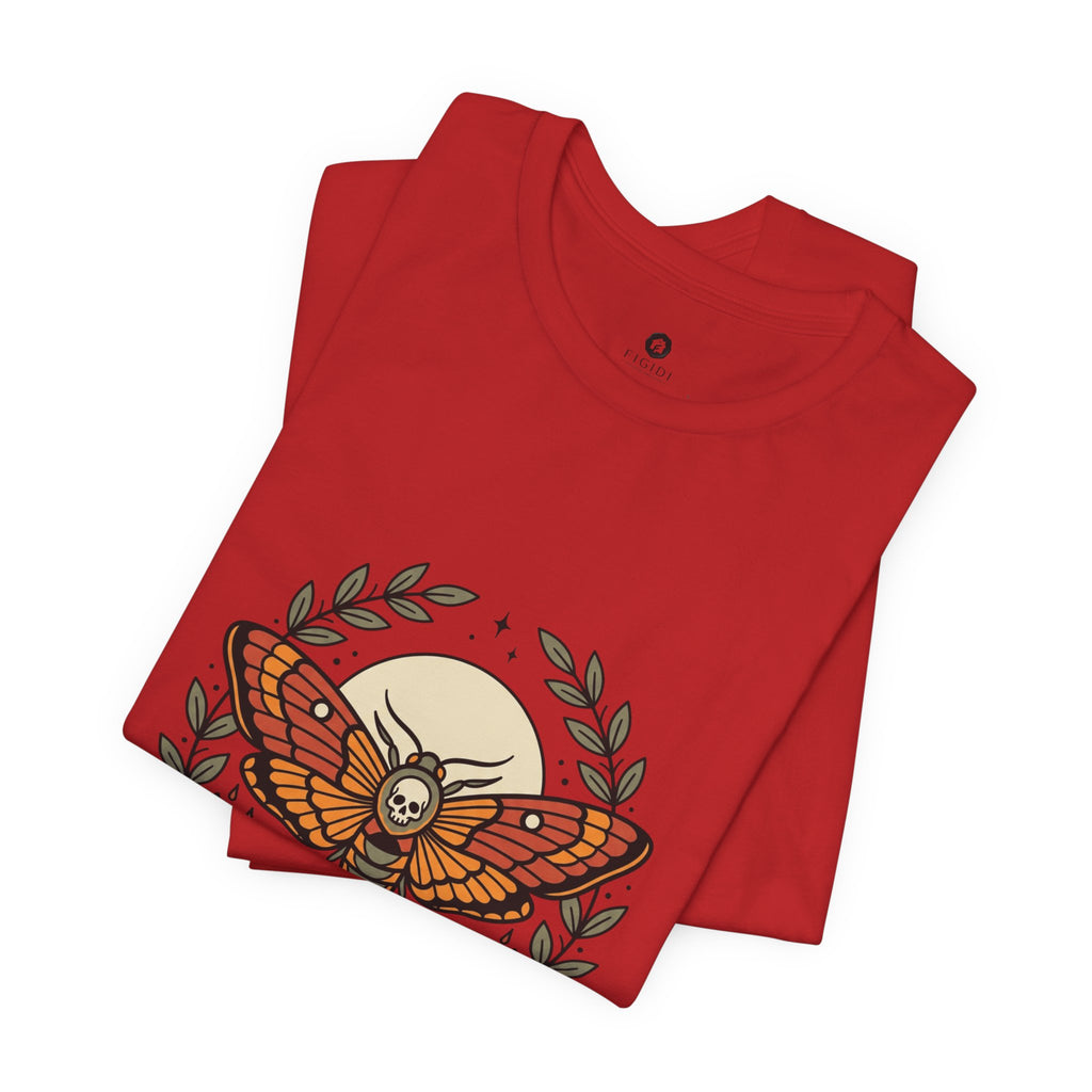 Moth & Roses Traditional Tattoo Tee | Vintage Flash, Banner Floral