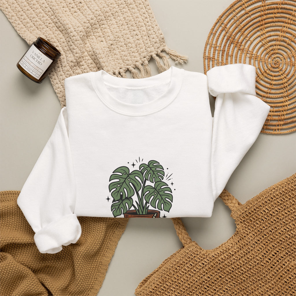 Plant Dad Tattoo-Inspired Sweatshirt | Traditional Flash Plant Lover Crew