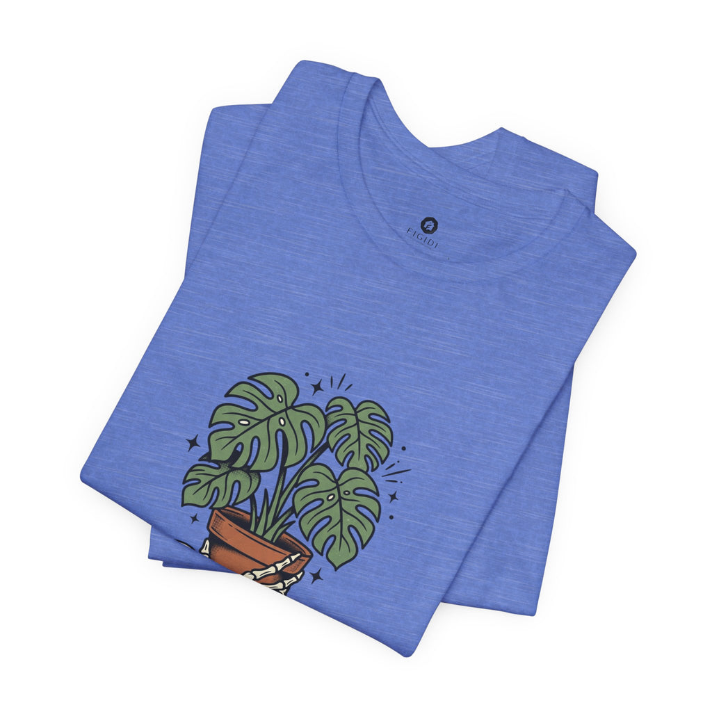 Plant Dad Society T-Shirt | Traditional Tattoo Plant Badge, Monstera Floral Flash