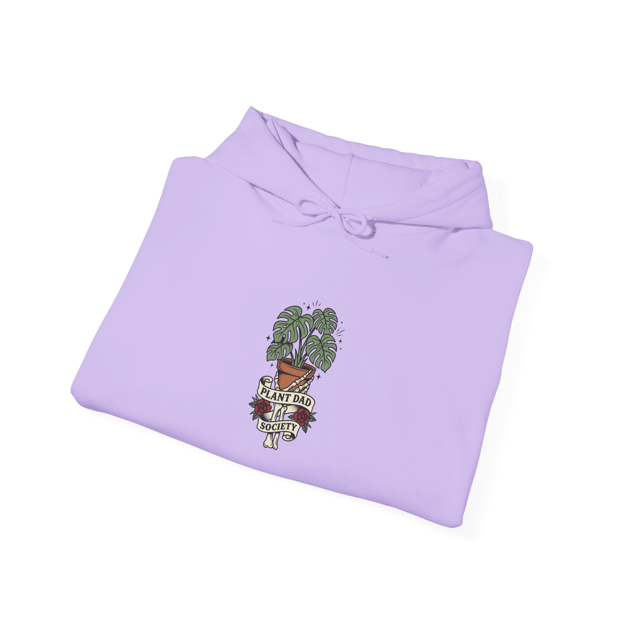 Potted Monstera Traditional Tattoo Hoodie | Vintage Flash Plant Illustration