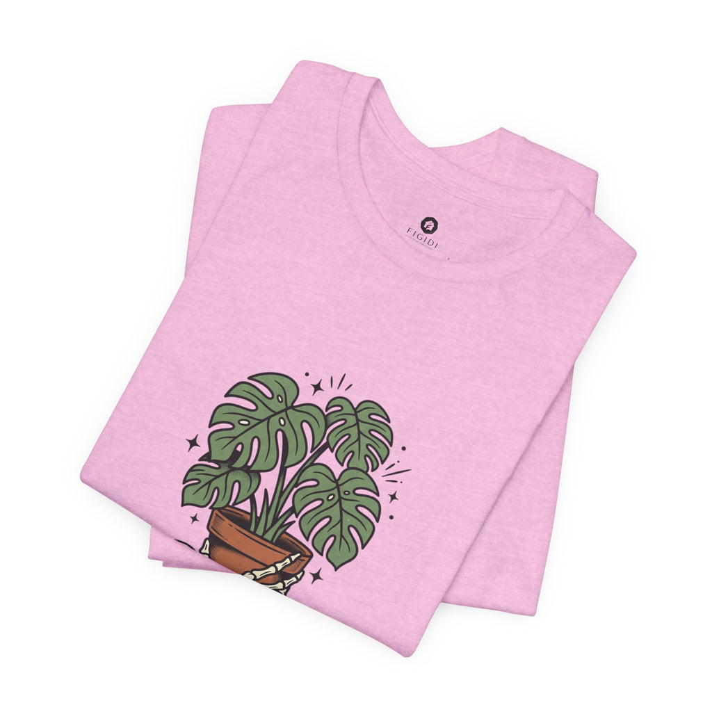 Plant Dad Society T-Shirt | Traditional Tattoo Plant Badge, Monstera Floral Flash