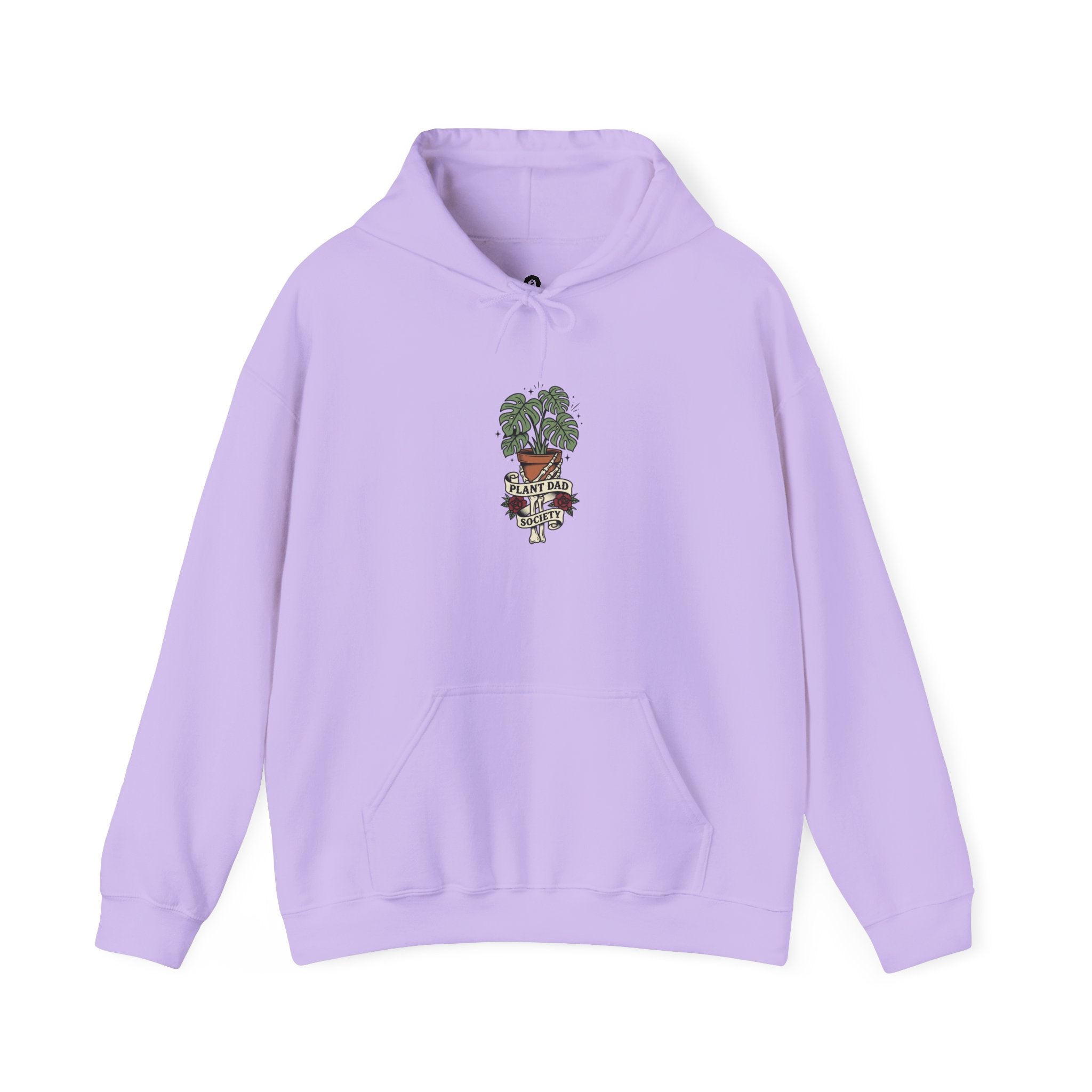 Potted Monstera Traditional Tattoo Hoodie | Vintage Flash Plant Illustration
