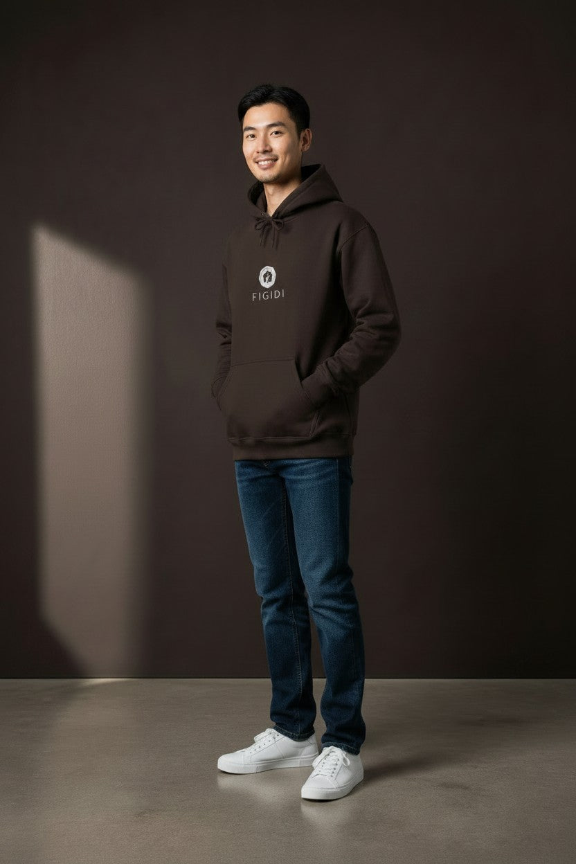 Hoodie — 'Life So Short' Minimal Logo Black Pullover