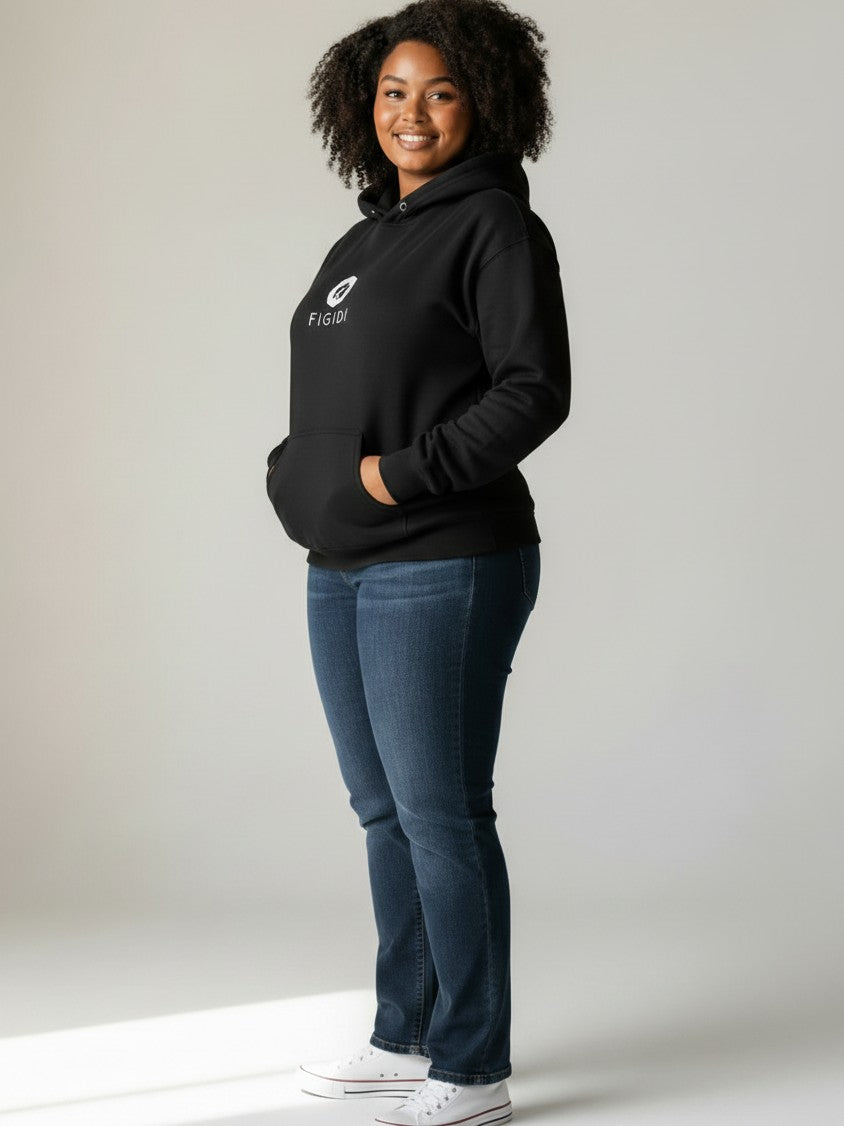 Hoodie — 'Life So Short' Minimal Logo Black Pullover