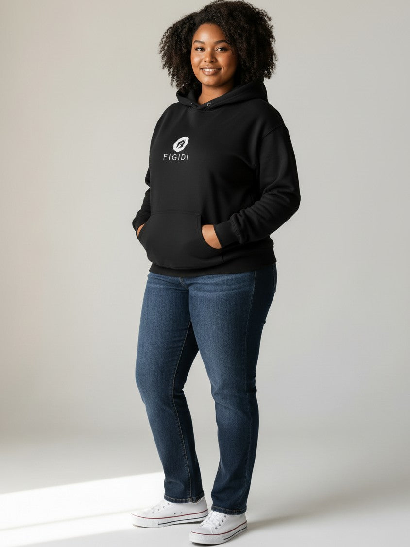 Hoodie — 'Life So Short' Minimal Logo Black Pullover