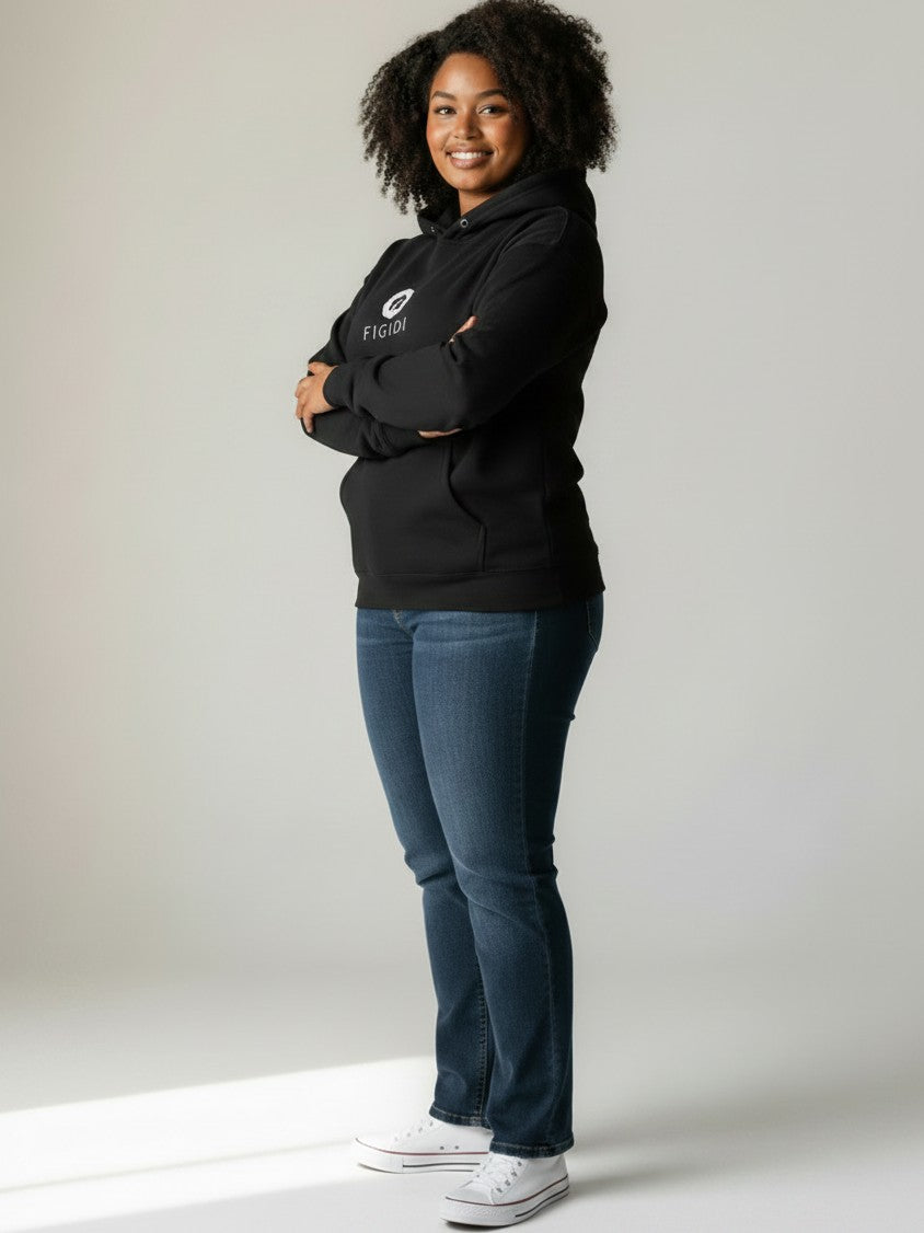 Hoodie — 'Life So Short' Minimal Logo Black Pullover