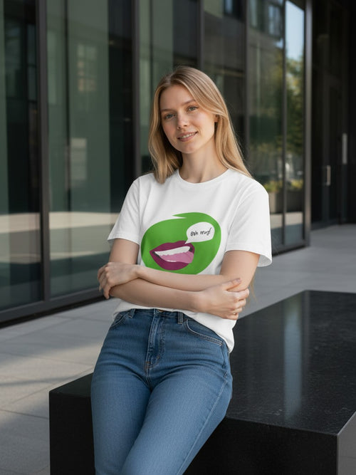 Graphic Tee — 'Bite Me!' Pop Art Lips T-Shirt