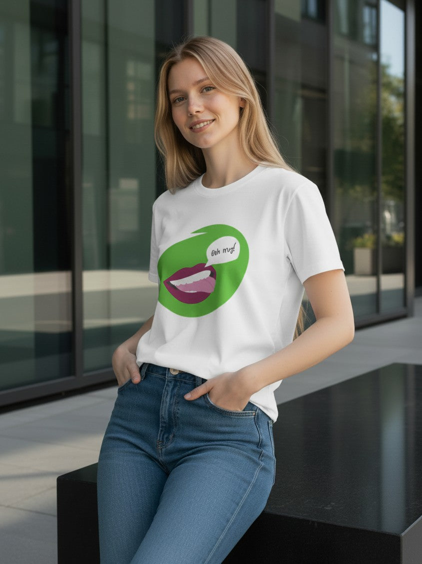 Graphic Tee — 'Bite Me!' Pop Art Lips T-Shirt