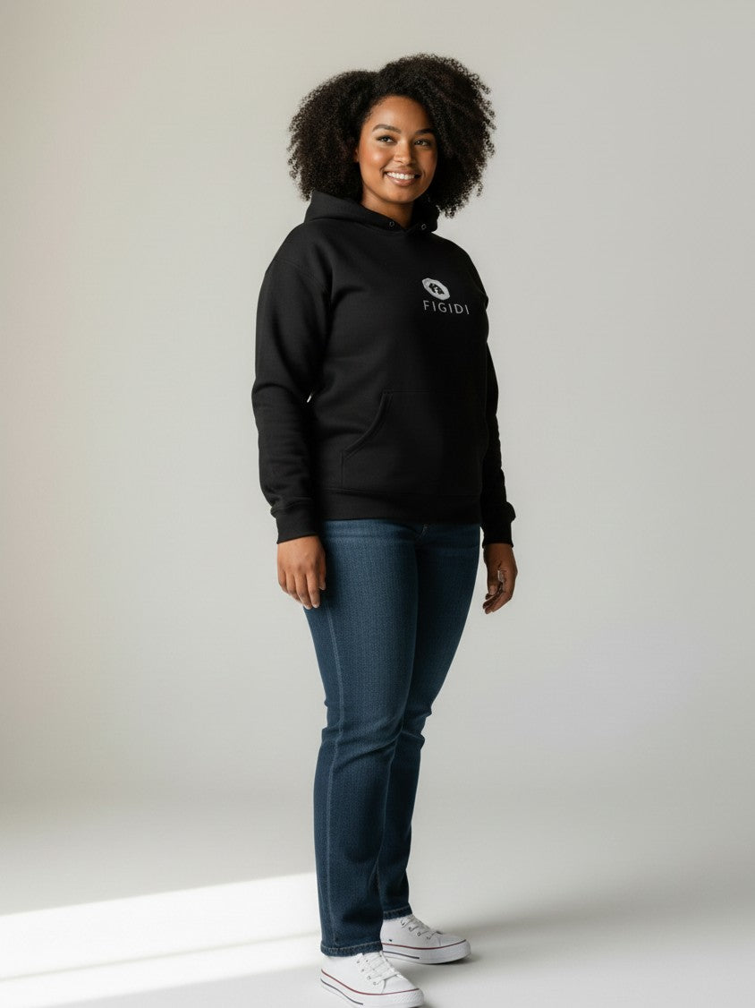 Hoodie — 'Life So Short' Minimal Logo Black Pullover