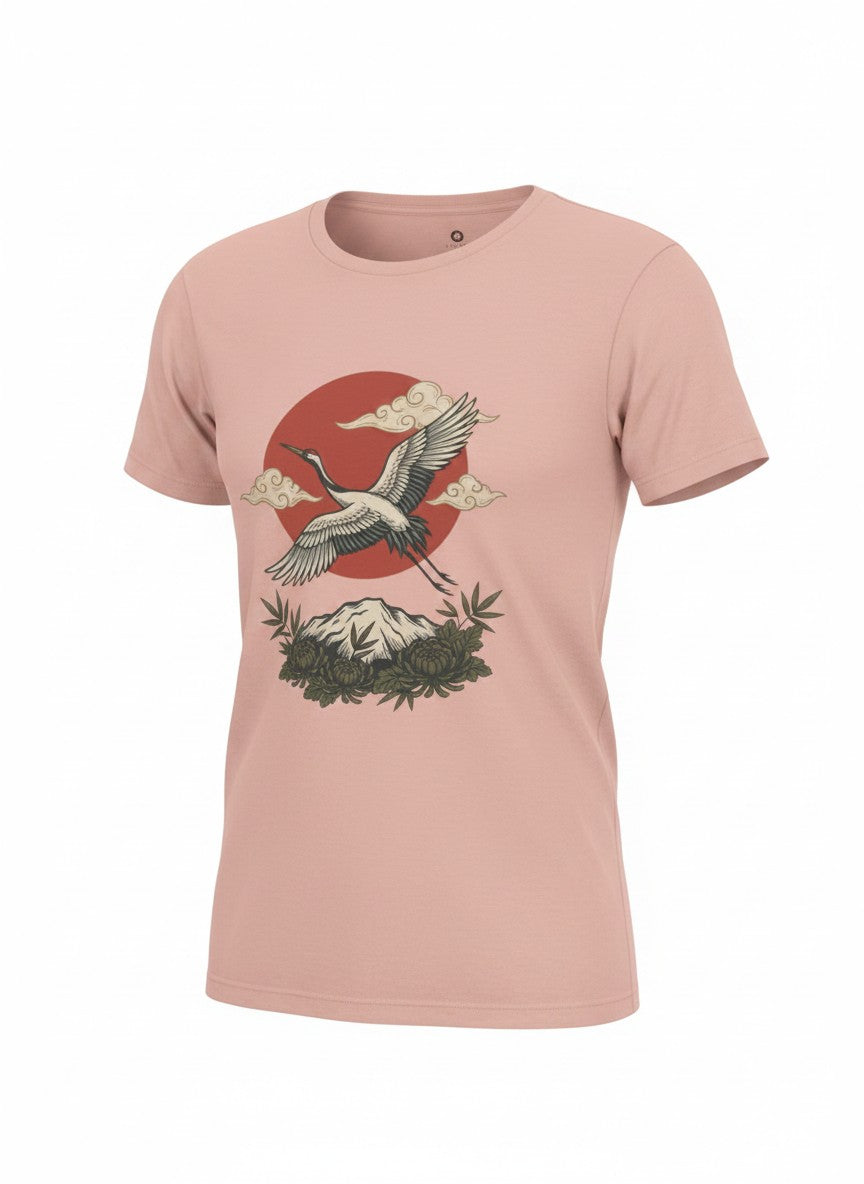 Flying Crane Vintage Flash Tee | Traditional Tattoo-Inspired