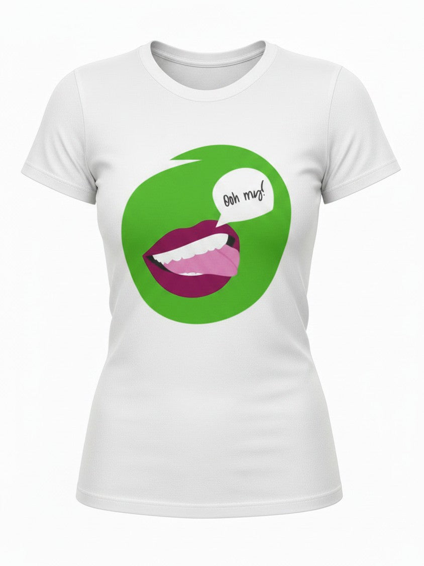 Graphic Tee — 'Bite Me!' Pop Art Lips T-Shirt